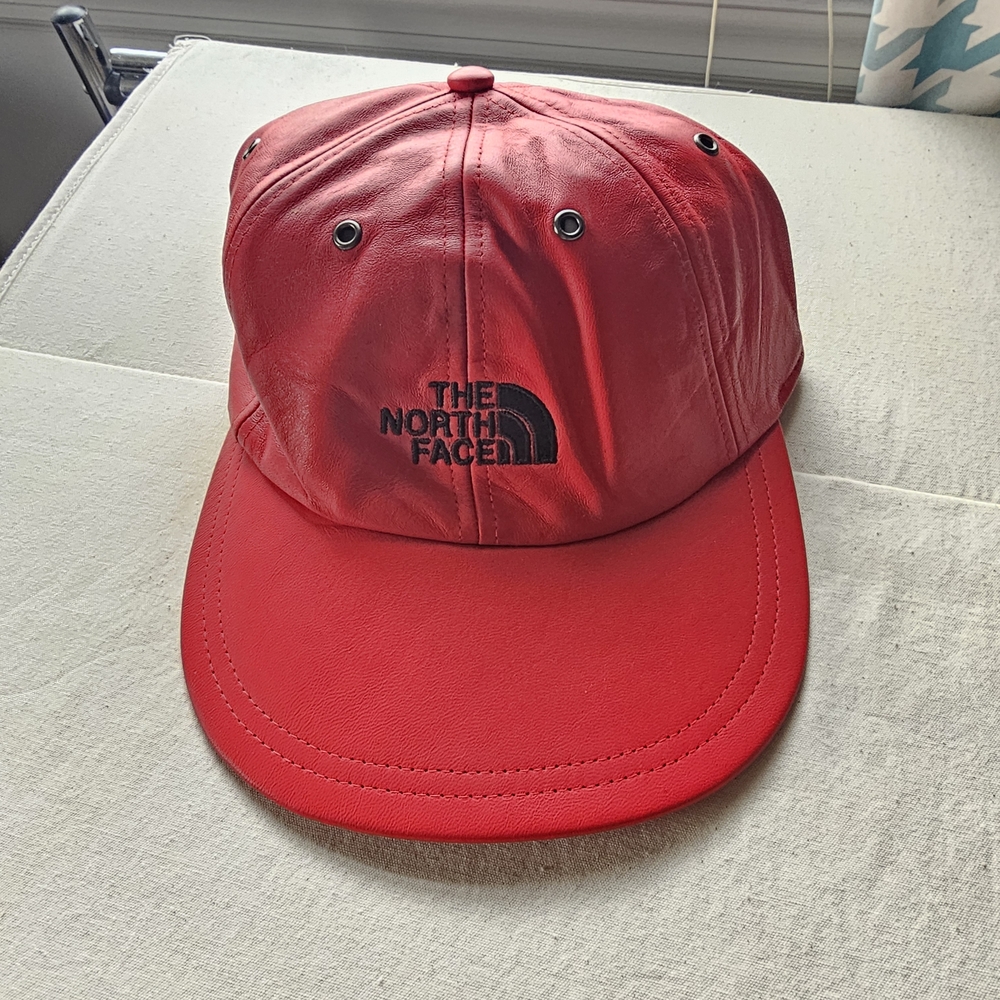 The North Face Red Leather Supreme Hat